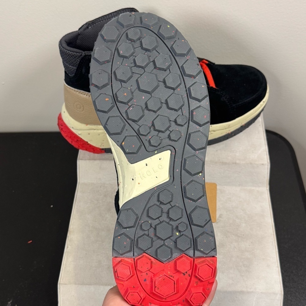 HOLO Stylish Black, red and Tan high top Men's Sneakers, Size 10, NWT - Picture 6 of 11